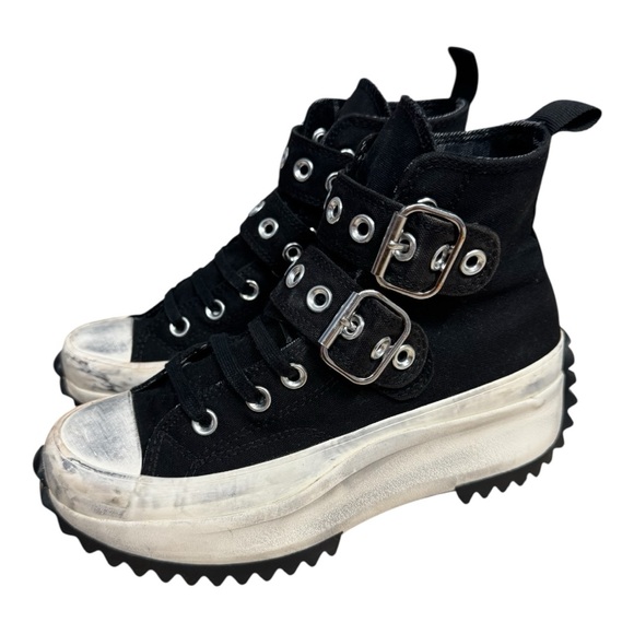 Converse Women's Run Star Hike Hi Canvas Distressed
A07677C Black/Egret Size 7 - Picture 1 of 9